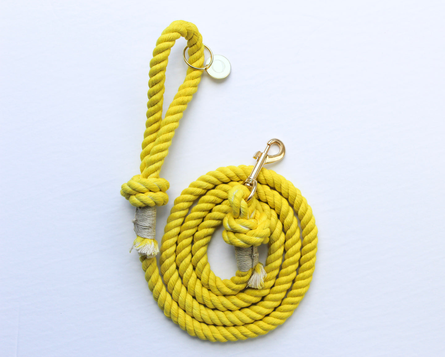 Cotton rope leash - LIMONCELLO